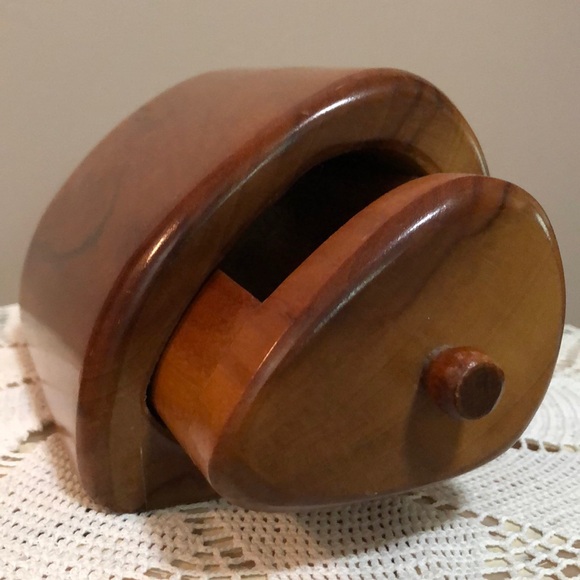 Handmade Triangular Maple Wood Box with Drawer - Picture 2 of 8